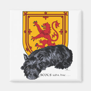 Scots Wha Hae - Scottie & Lion Rampant Magnet