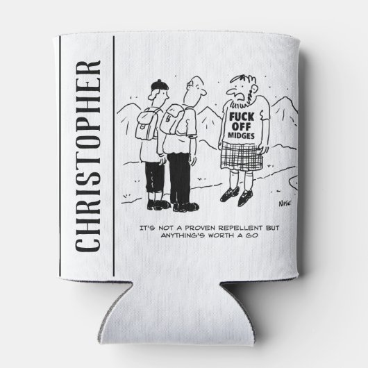 Scotsman hat eine neuartige Methode, Mücken zu rep Dosenkühler (Rückseite)