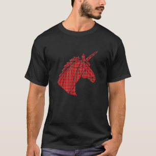 Scotsman Scotland Unicorn Kariert Tartan Day Scott T-Shirt
