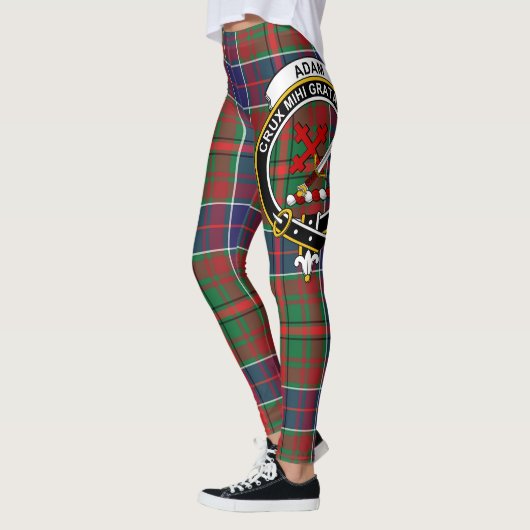 Scotstee Clan Adam Ancient Wappen Tartan Women Leggings (Links)