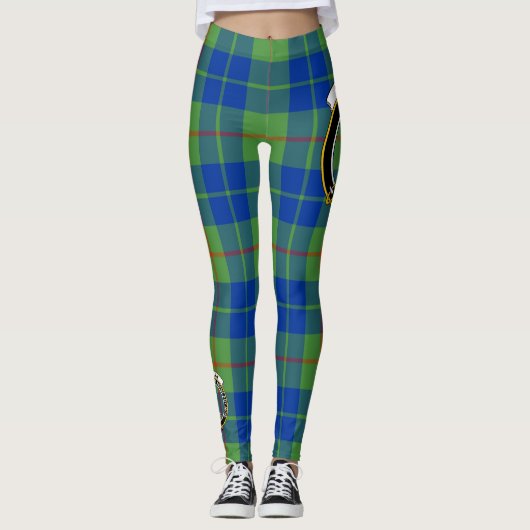 Scotstee Clan Barclay Junting Ancient Wappen Tarta Leggings (Vorderseite)