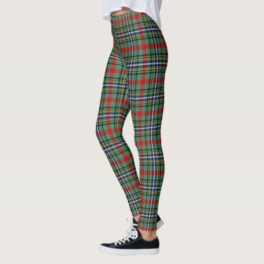 Scotstee Clan Bisset Pattern Tartan Frauen Legging Leggings (Links)