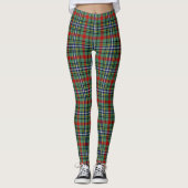Scotstee Clan Bisset Pattern Tartan Frauen Legging Leggings (Vorderseite)