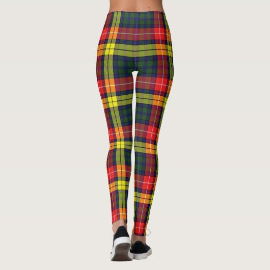 Scotstee Clan Buchanan Modern Tartan Women Legging Leggings (Rückseite)