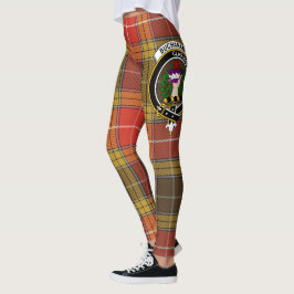 Scotstee Clan Buchanan Old Set Weathered Wappen Ta Leggings