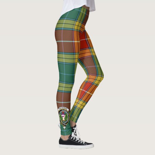 Scotstee Clan Buchanan Old Sett Wappen Tartan Wome Leggings (Rechts)