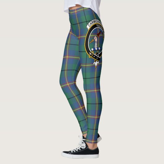Scotstee Clan Carmichael Ancient Wappen Tartan Wom Leggings (Links)