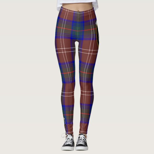 Scotstee Clan Chisholm Jagd Modernes Wappen Tartan Leggings (Vorderseite)