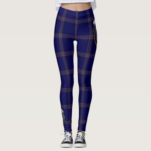 Scotstee Clan Crichton Wappen Tartan Frauen Leggin Leggings (Vorderseite)