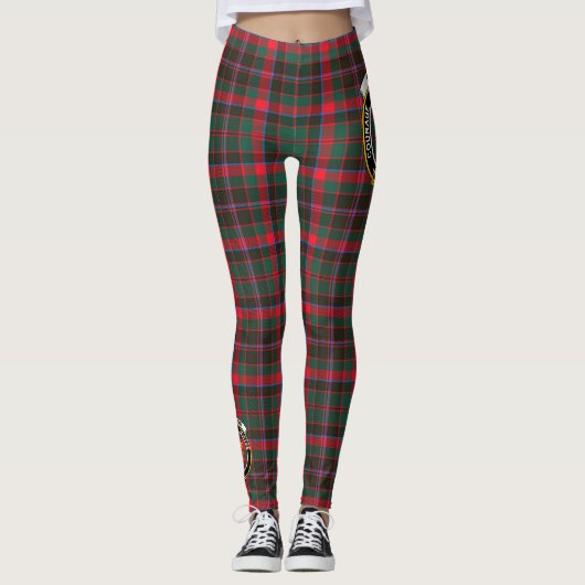 Scotstee Clan Cumming Jagd Modernes Wappen Tartan Leggings (Vorderseite)