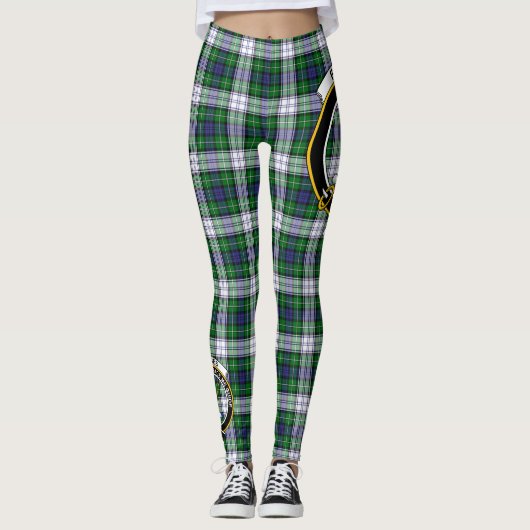 Scotstee Clan Forbes Dress Wappen Tartan Women Leggings (Vorderseite)