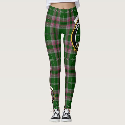 Scotstee Clan Gray Wappen Tartan Frauen Leggings (Vorderseite)