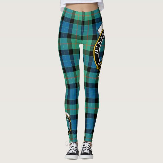 Scotstee Clan Gunn Ancient Wappen Tartan Women Leggings (Vorderseite)