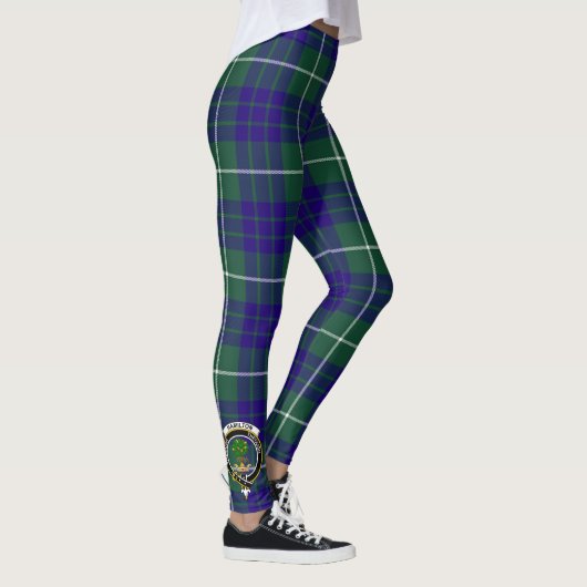 Scotstee Clan Hamilton Hunting Modern Wappen Tarta Leggings (Rechts)