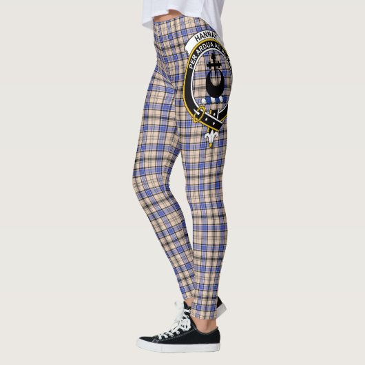 Scotstee Clan Hannay Gray Wappen Tartan Women Leggings (Links)