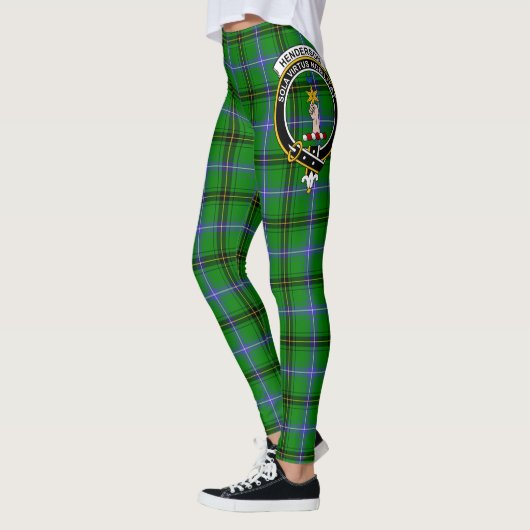 Scotstee Clan Henderson Ancient Wappen Tartan Wome Leggings (Links)