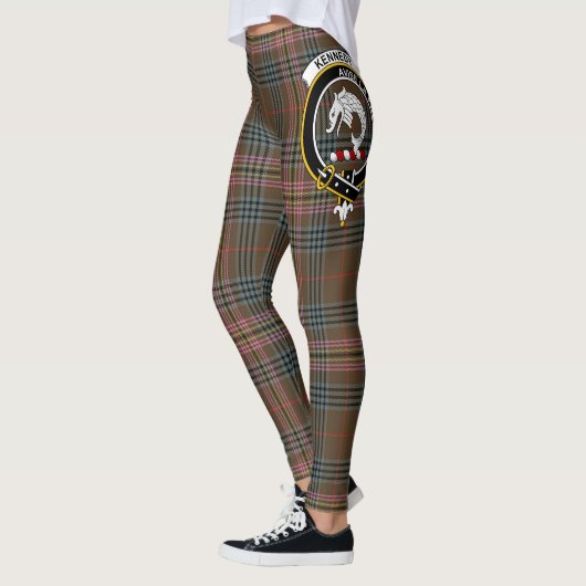 Scotstee Clan Kennedy Weathered Wappen Tartan Wome Leggings (Links)