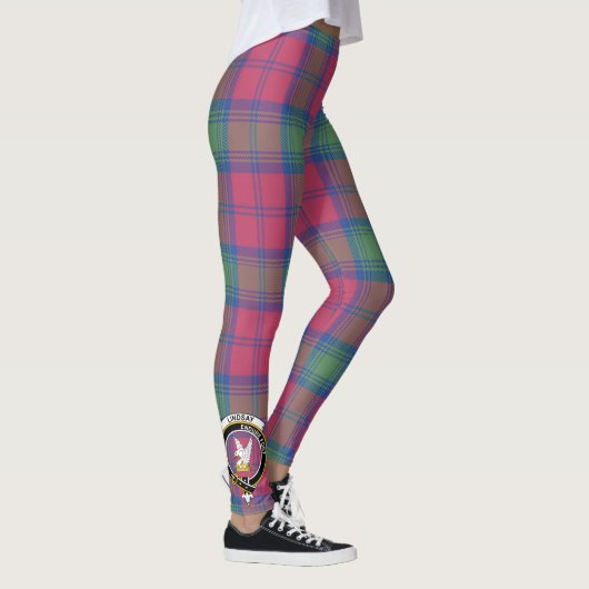 Scotstee Clan Lindsay Ancient Wappen Tartan Women Leggings (Rechts)