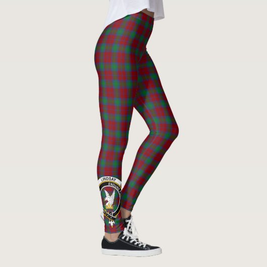 Scotstee Clan Lindsay Modern Wappen Tartan Women Leggings (Rechts)