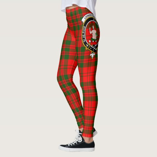 Scotstee Clan Livingstone Modernes Wappen Tartan Leggings (Links)