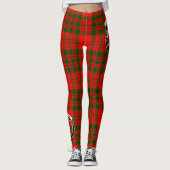Scotstee Clan Livingstone Modernes Wappen Tartan Leggings (Vorderseite)