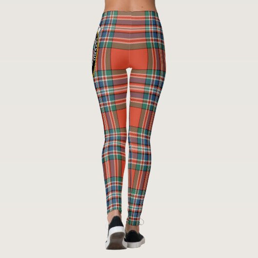 Scotstee Clan MacFarlane Ancient Wappen Tartan Wom Leggings (Rückseite)