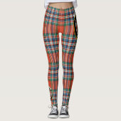 Scotstee Clan MacFarlane Ancient Wappen Tartan Wom Leggings (Vorderseite)
