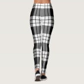 Scotstee Clan MacFarlane Black & White Tartan Wome Leggings (Rückseite)