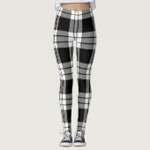 Scotstee Clan MacFarlane Black & White Tartan Wome Leggings (Vorderseite)