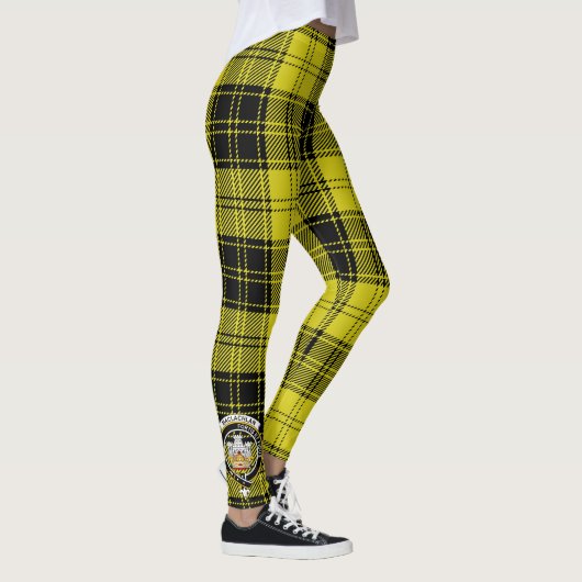 Scotstee Clan MacLachlan Yellow Wappen Tartan Wome Leggings (Rechts)