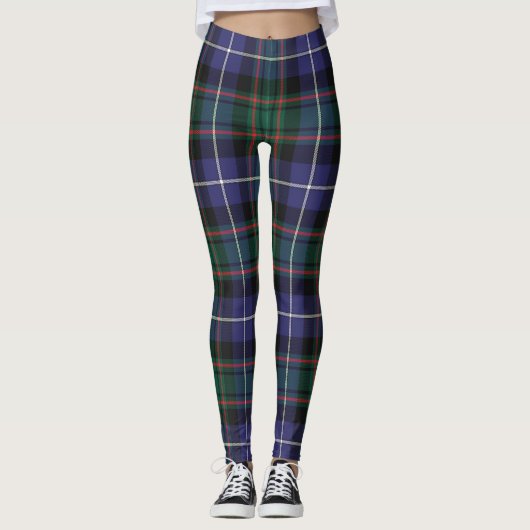 Scotstee Clan MacRae Jagd Modernes ancient Tartan Leggings (Vorderseite)