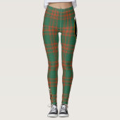 Scotstee Clan Menzies Green Ancient Wappen Tartan Leggings (Vorderseite)