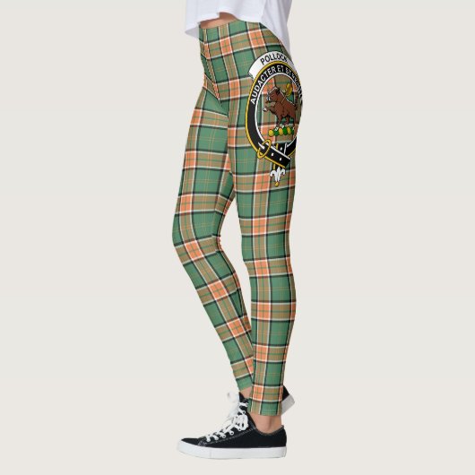 Scotstee Clan Pollock Hunting Wappen Tartan Women Leggings (Links)
