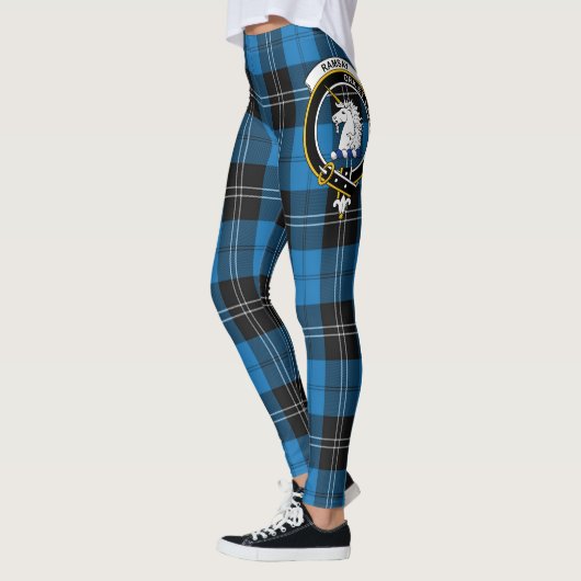 Scotstee Clan Ramsay Blue Ancient Wappen Tartan Leggings (Links)