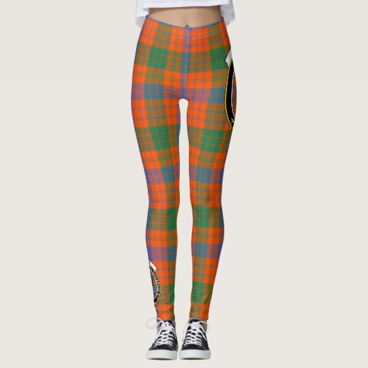 Scotstee Clan Ross Ancient Wappen Tartan Women Leggings (Vorderseite)