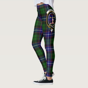 Scotstee Clan Russell Crest Tartan Frauen Leggings
