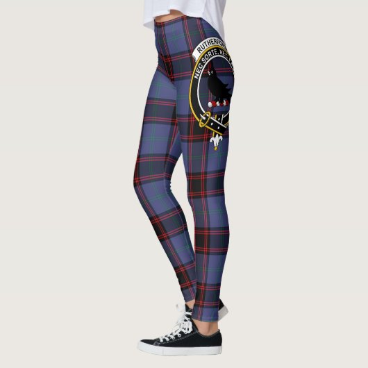 Scotstee Clan Rutherford Jagd Wappen Tartan Wome Leggings (Links)