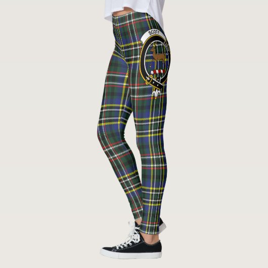 Scotstee Clan Scott Green Modern Wappen Tartan Leggings (Links)