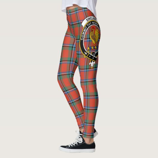 Scotstee Clan Sinclair Ancient Wappen Tartan Women Leggings (Links)
