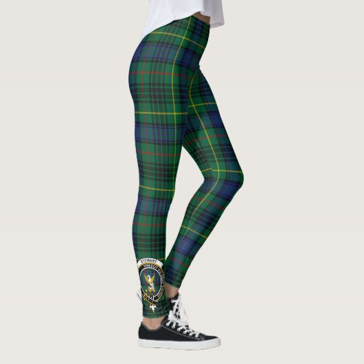 Scotstee Clan Stewart Hunting Modern Wappen Tartan Leggings (Rechts)