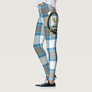 Scotstee Clan Stewart Mute Blue Wappen Tartan Wome Leggings