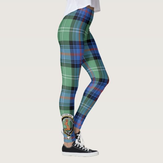 Scotstee Clan Sutherland Altes ancient Wappen Tart Leggings (Rechts)