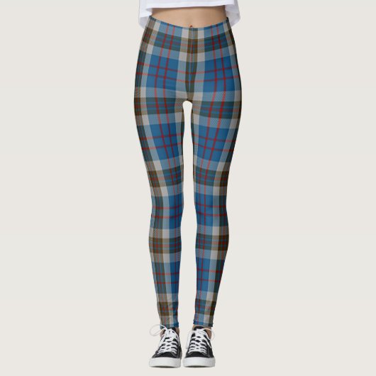 Scotstee Clan Thomson Blue Tartan Frauen Leggings (Vorderseite)