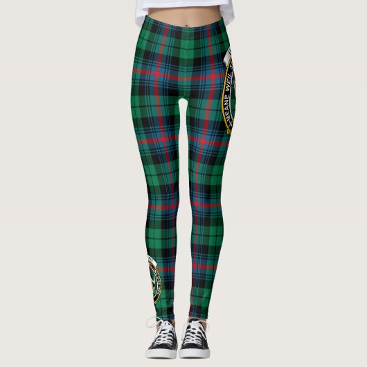 Scotstee Clan Urquhart Broad Red Ancient Wappen Leggings (Vorderseite)