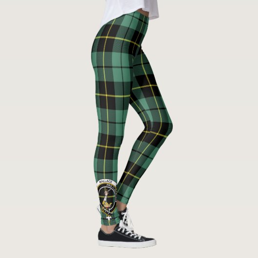 Scotstee Clan Wallace Ancient Wappen Tartan Women Leggings (Rechts)