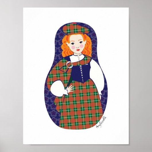 Scotswoman Matryoshka Poster (Vorne)