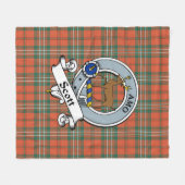 Scott Ancient Clan Abzeichen Tartan Kariert Fleecedecke (Vorderseite (Horizontal))
