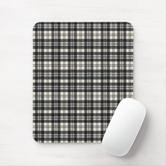 Scott Black and White Original Scottish Tartan Mousepad (Mit Mouse)
