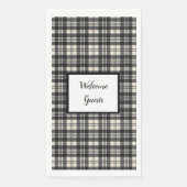 Scott Black und White Modern Scottish Clan Tartan Serviette (Vorderseite)