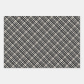 Scott Black und White Modern Scottish Tartan Geschenkpapier Set (Vorderseite 3)